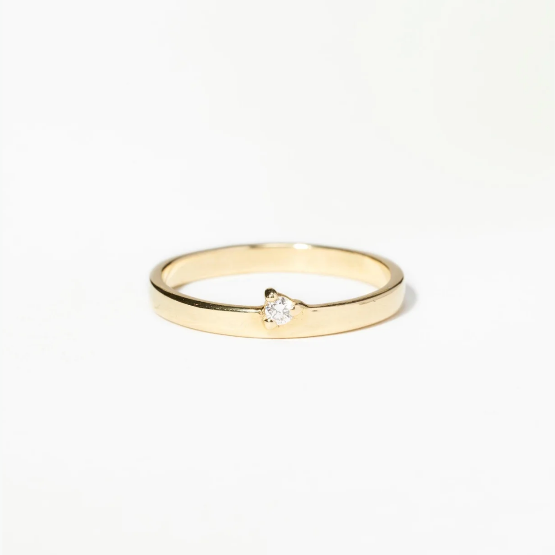 Aliança Basic Diamante