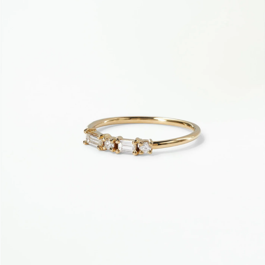 Anel Meia Aliança Flora Diamond