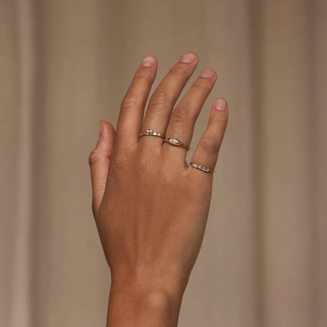 Anel Single Organic Oval Diamond