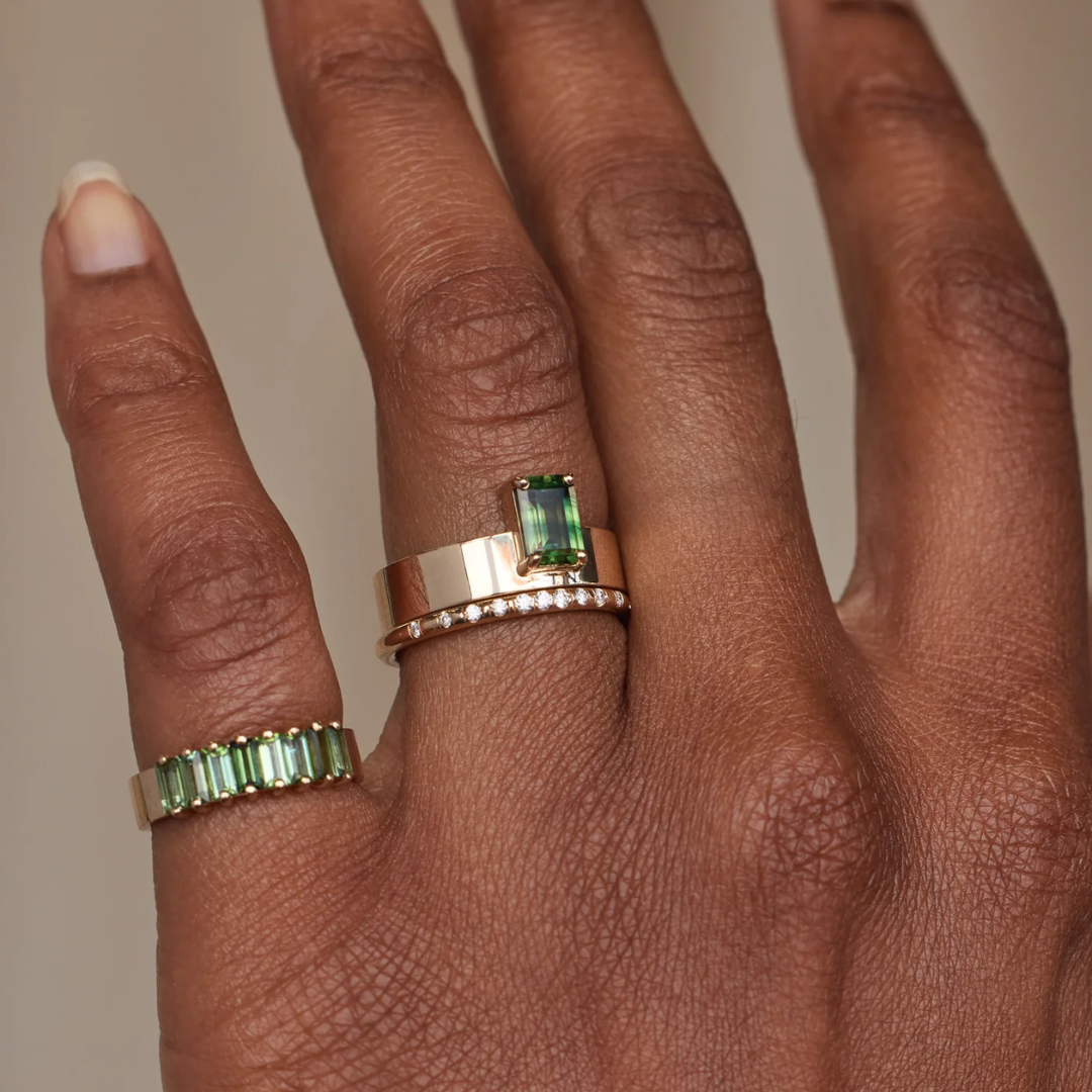 Aliança Basic Ouro Amarelo Turmalina