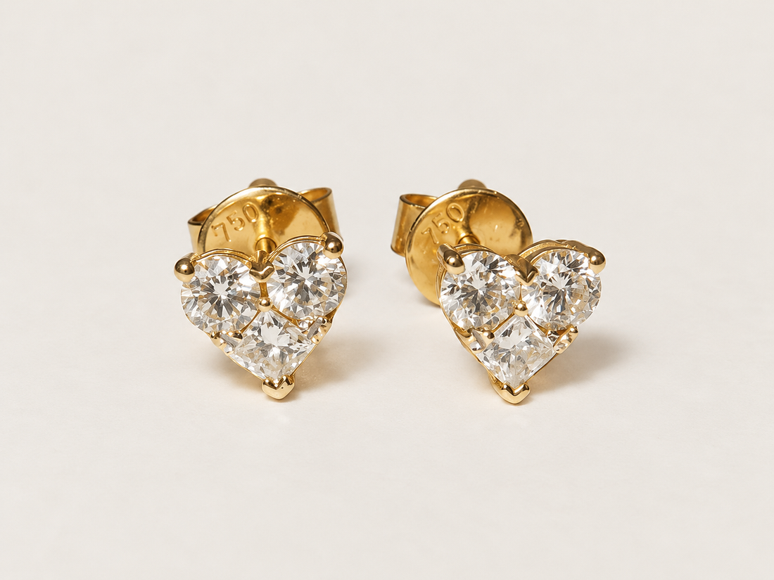 Brinco Amour em Ouro Amarelo 18k e Diamantes