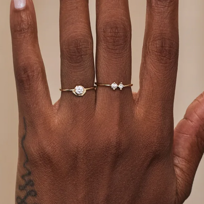 Anel Single Octogonal Diamond