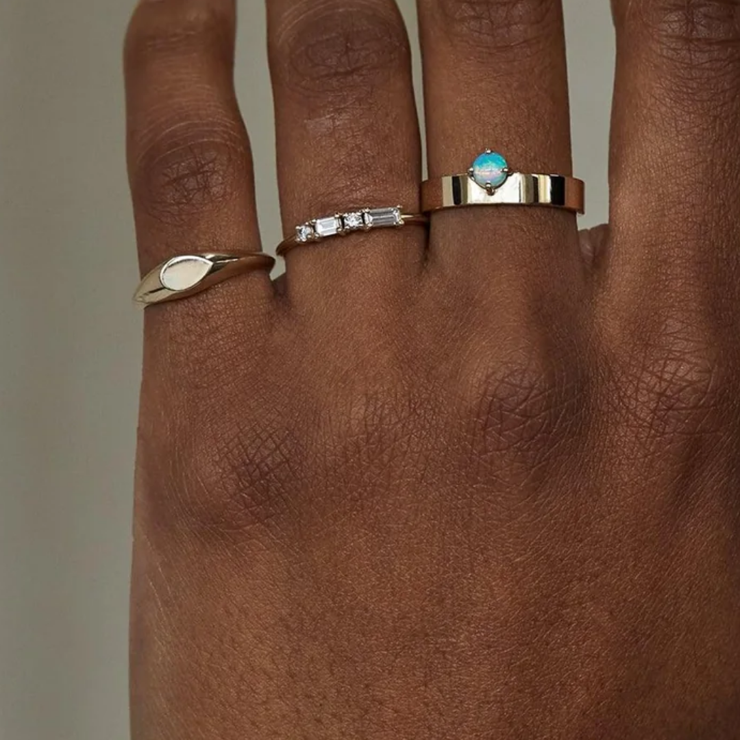 Anel Meia Aliança Flora Diamond