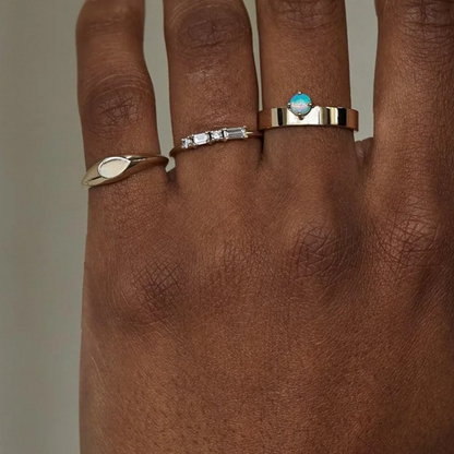 Anel Meia Aliança Flora Diamond