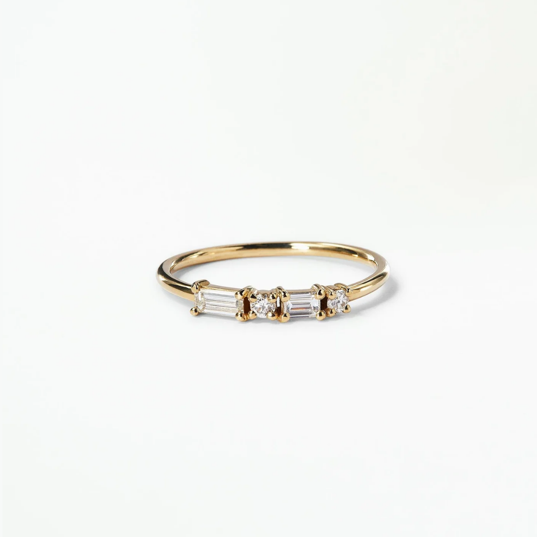 Anel Meia Aliança Flora Diamond