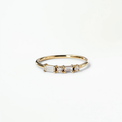 Anel Meia Aliança Flora Diamond