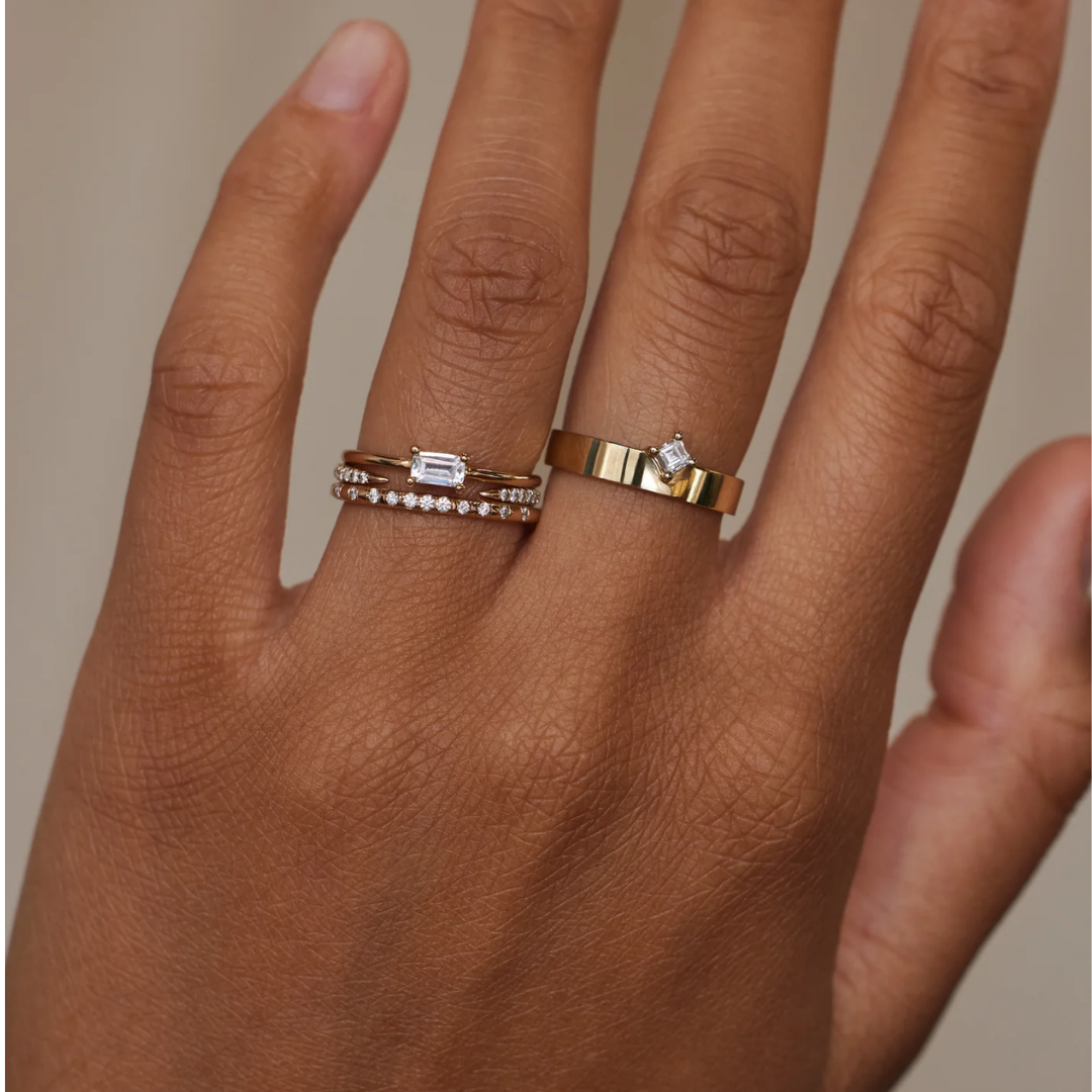 Aliança Basic Diamond Princess