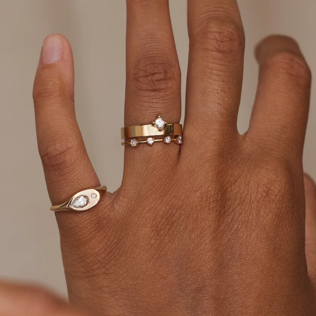 Aliança Basic Diamond Princess