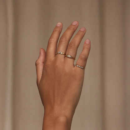 Anel Single Organic Oval Diamond