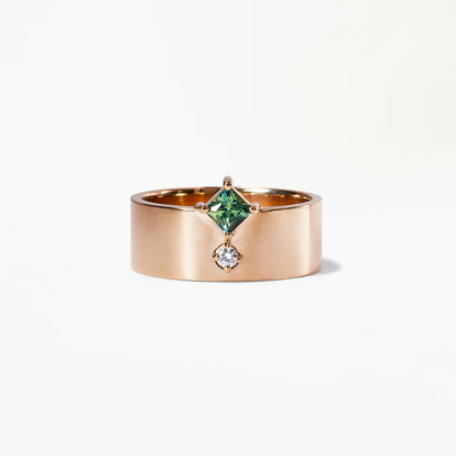 Aliança Basic Princes Turmalina e Diamante