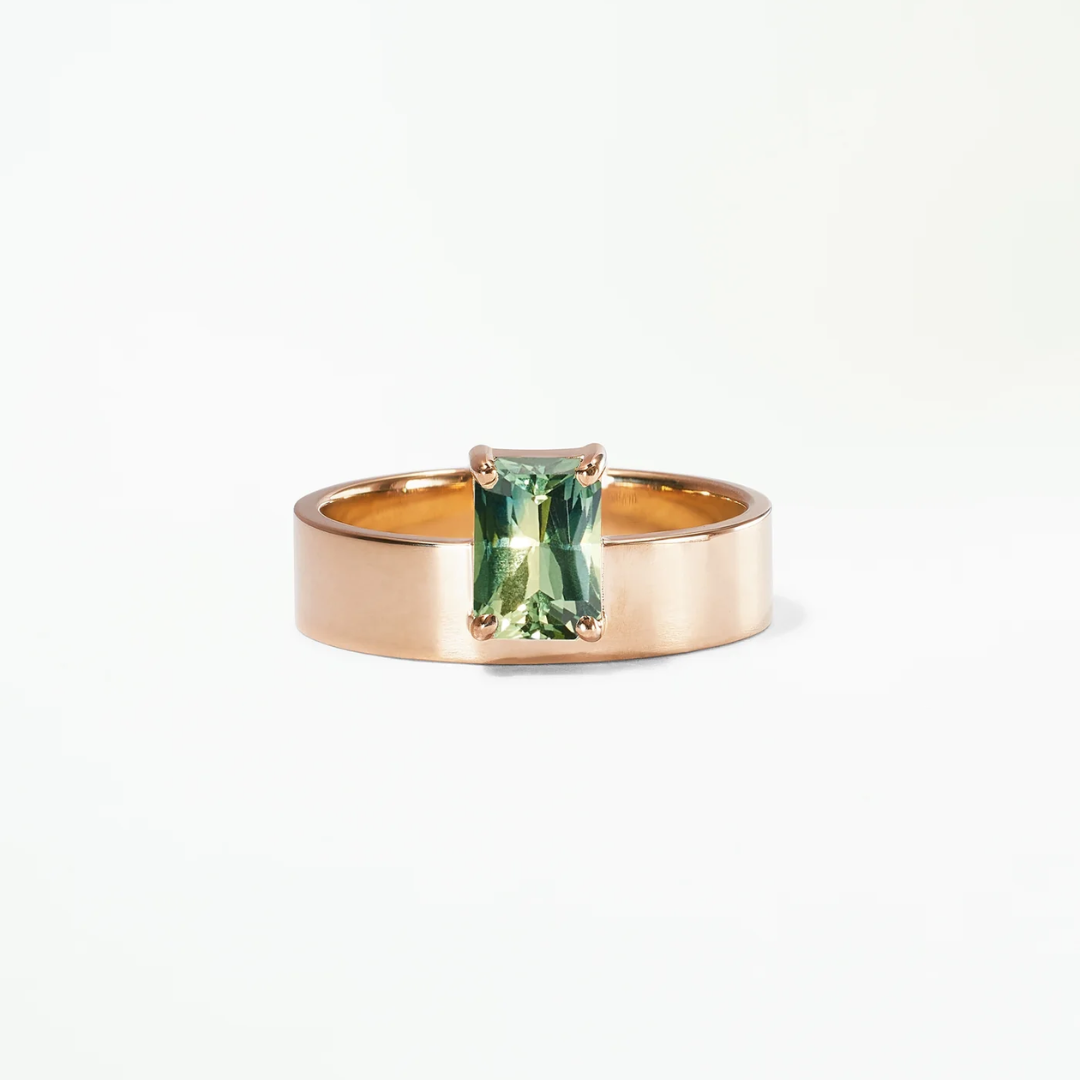 Aliança Basic Ouro Amarelo Turmalina