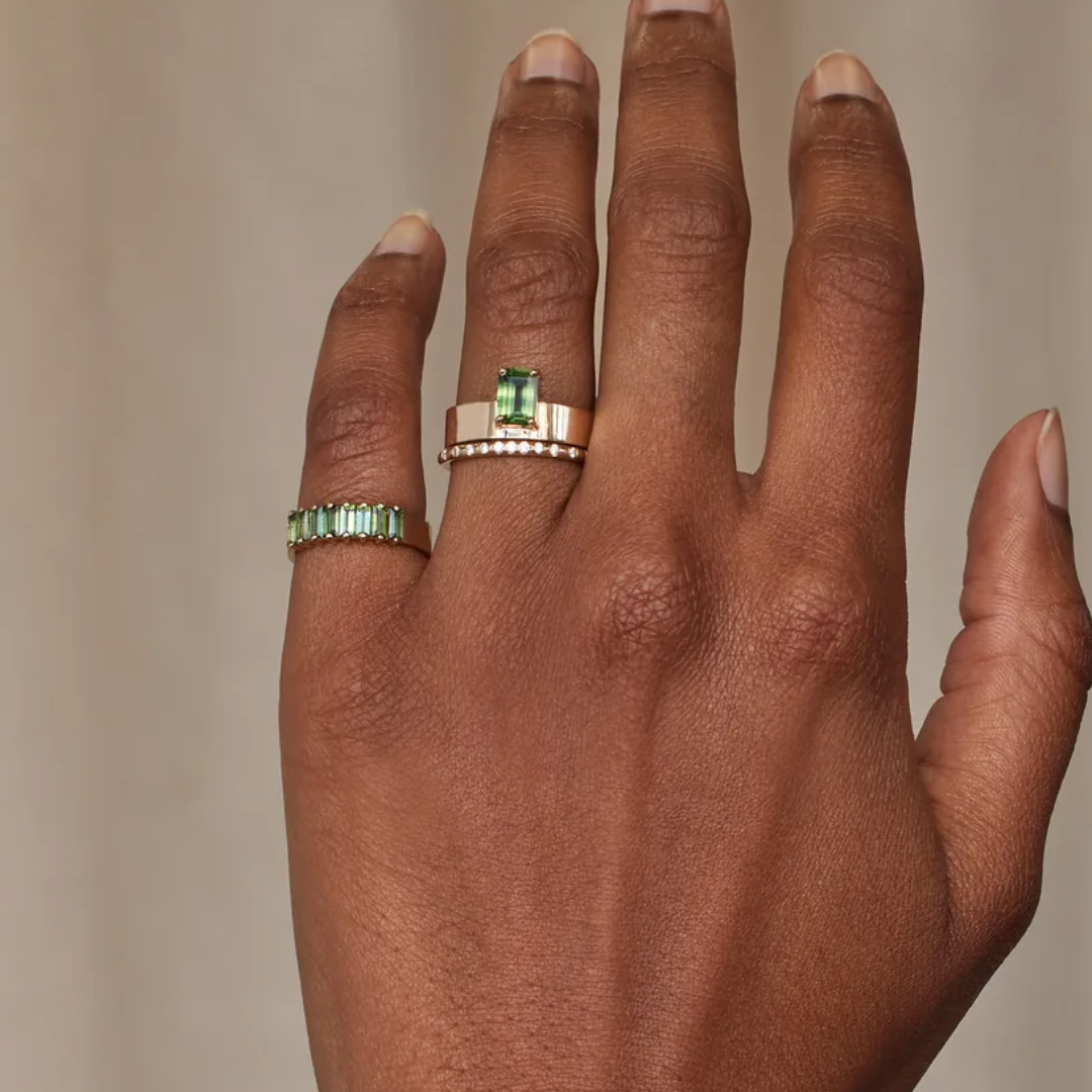 Aliança Basic Ouro Amarelo Turmalina