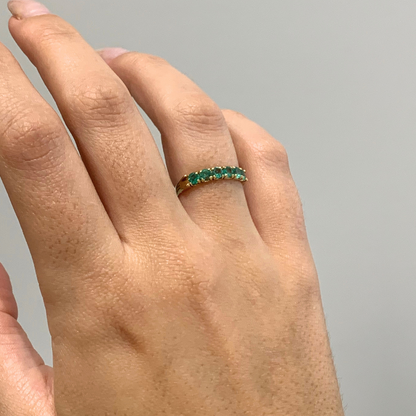 Anel Classic Esmeralda Colombiana