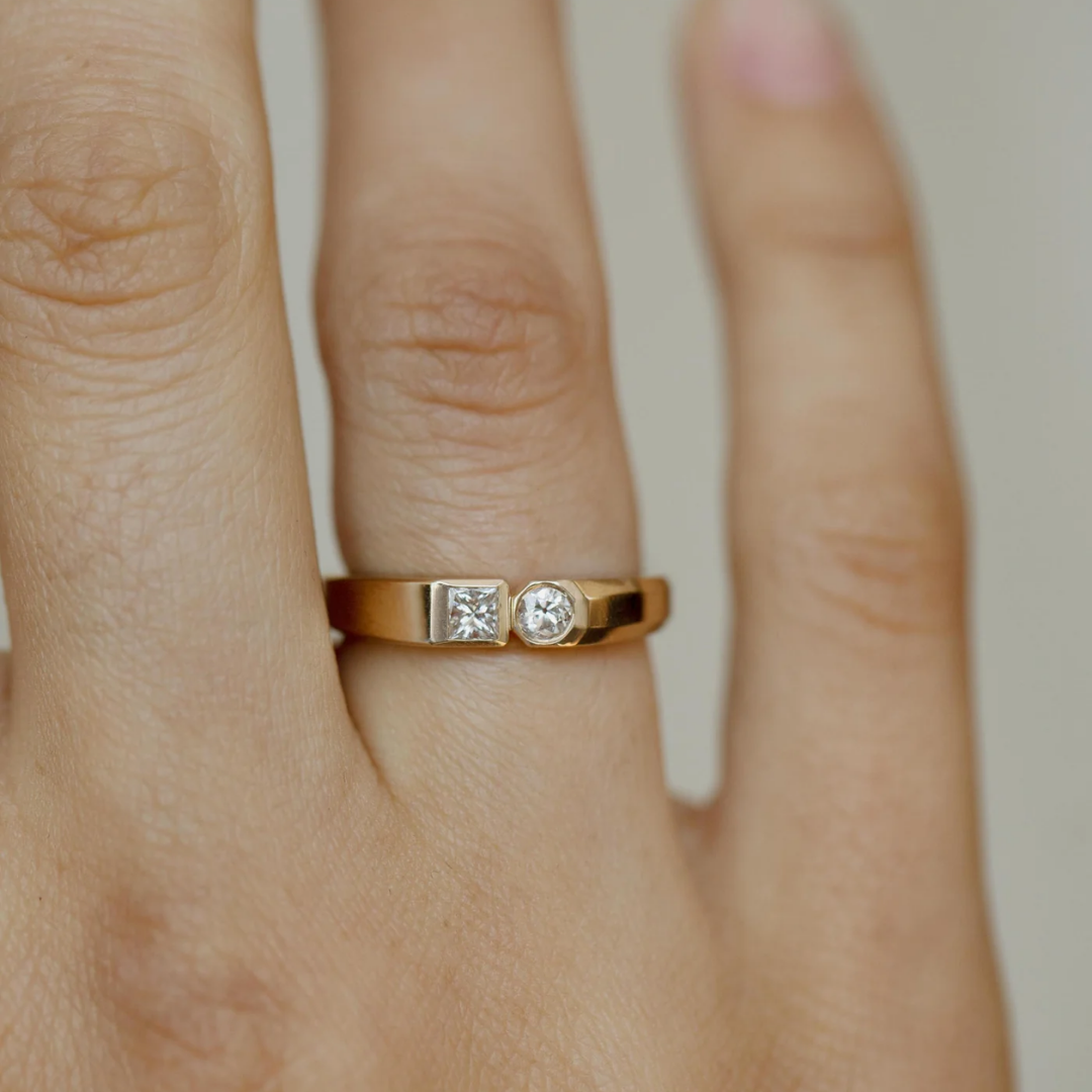 Aliança Merge Diamond