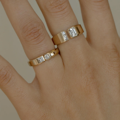 Aliança Merge Diamond