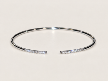 Bracelete Éclat em Ouro Branco 18k e Diamantes