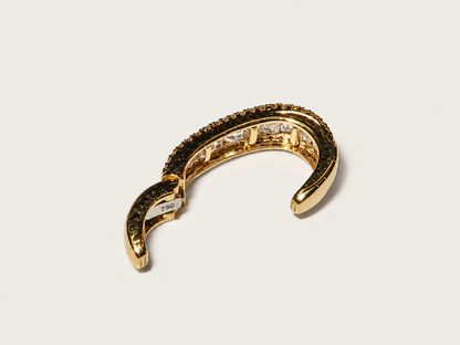Piercing Fake Ligne em Ouro Amarelo 18k e Diamantes