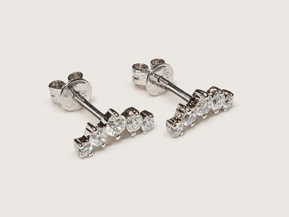 Brinco Étoile em Ouro Branco 18k e Diamantes