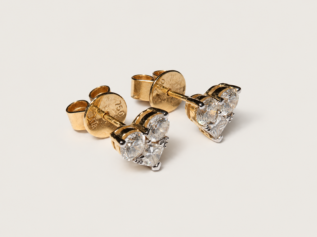 Brinco Amour em Ouro Amarelo 18k e Diamantes