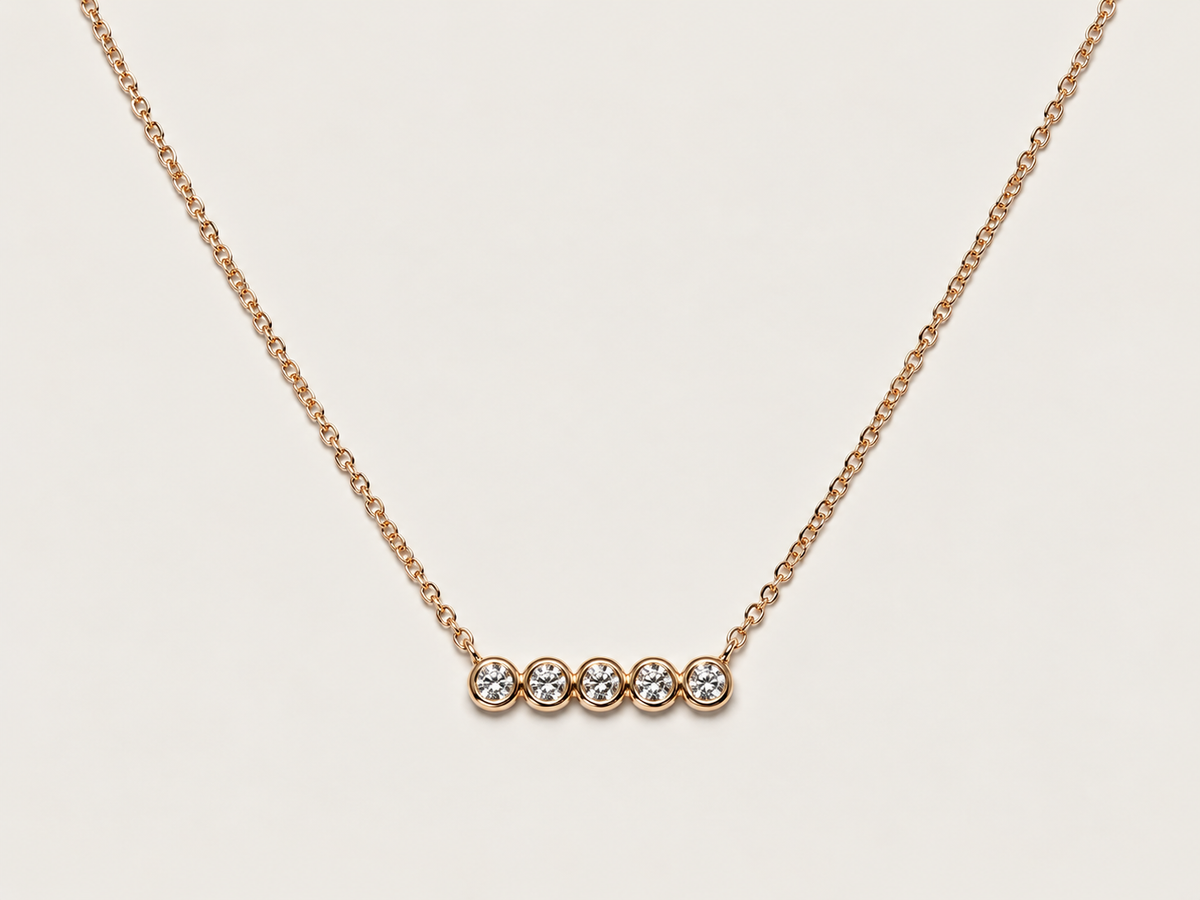 Colar Aube em Ouro Amarelo 18k e Diamantes