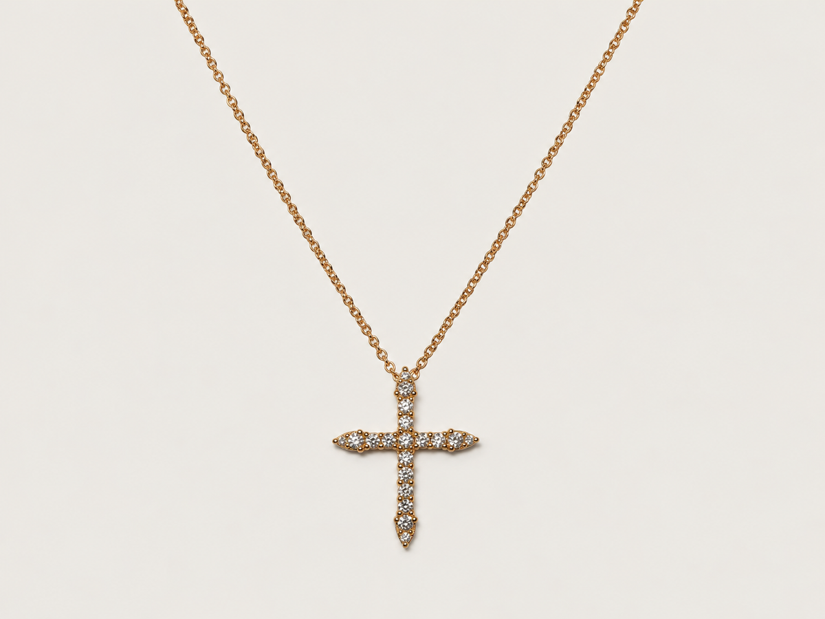 Colar Sacré em Ouro Amarelo 18k e Diamantes
