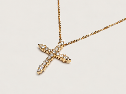 Colar Sacré em Ouro Amarelo 18k e Diamantes