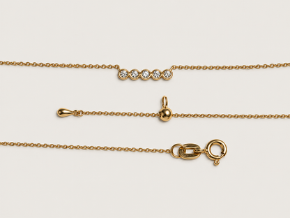 Colar Aube em Ouro Amarelo 18k e Diamantes