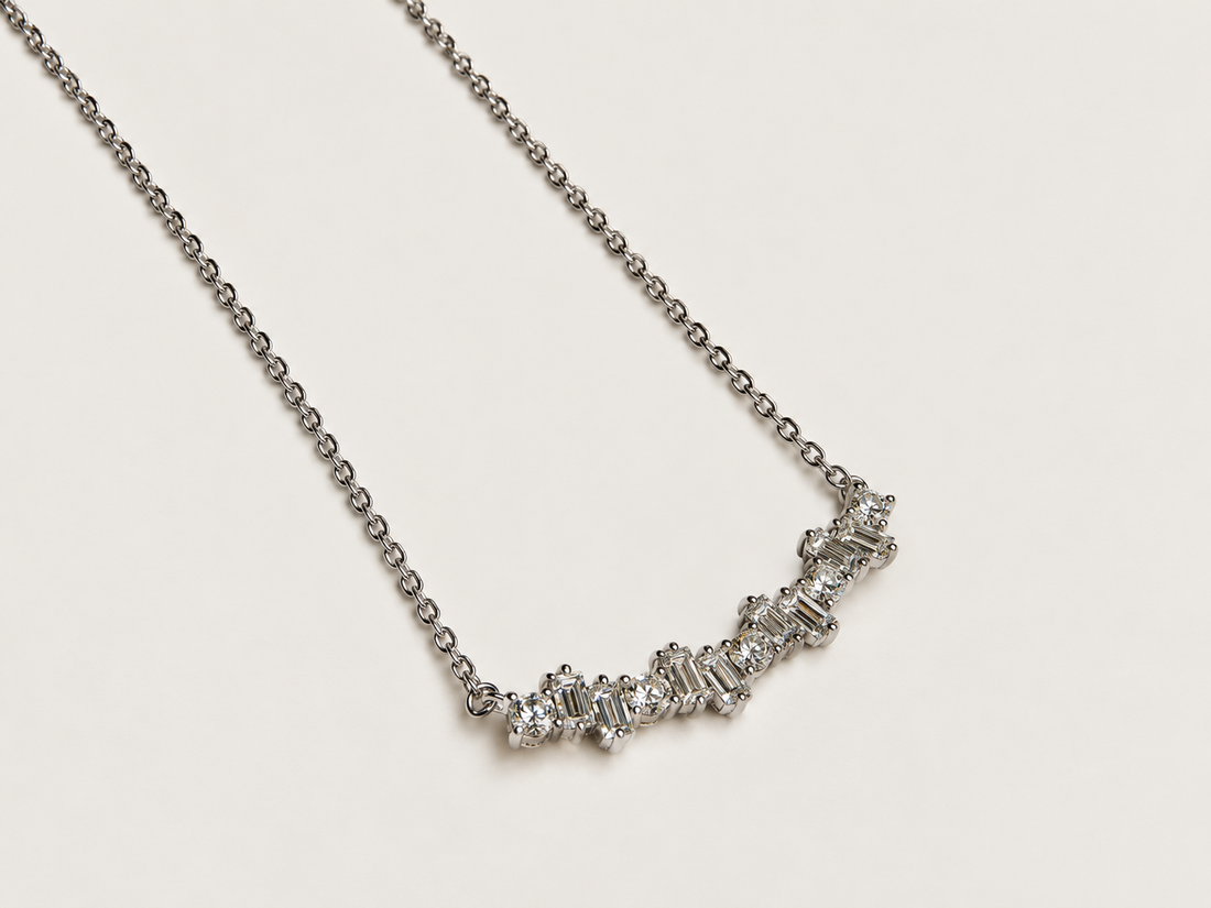 Colar Rythme em Ouro Branco 18k e Diamantes