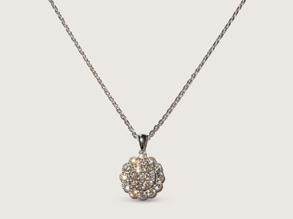 Colar Rosace em Ouro Branco 18k e Diamantes