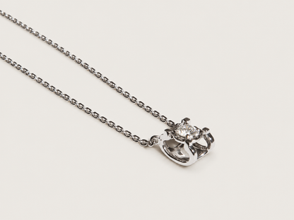 Colar Clarté em Ouro Branco 18k e Diamante