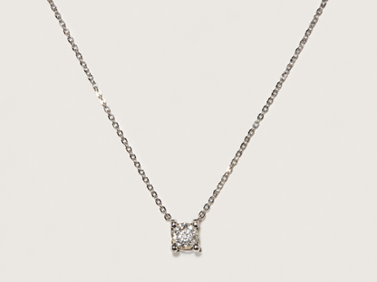 Colar Clarté em Ouro Branco 18k e Diamante