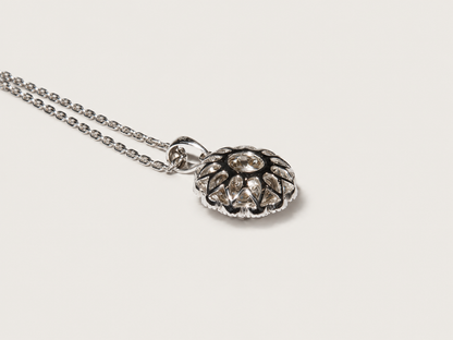 Colar Rosace em Ouro Branco 18k e Diamantes