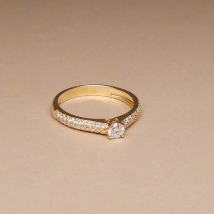 Anel Lumiére Ouro e Diamantes