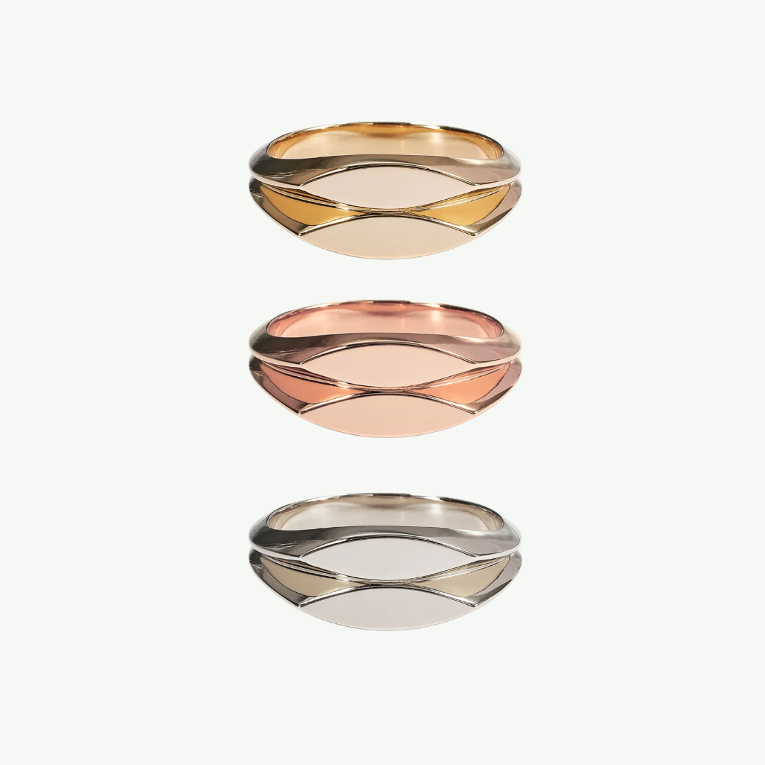 Anel Evidência Ouro Amarelo Personalizável