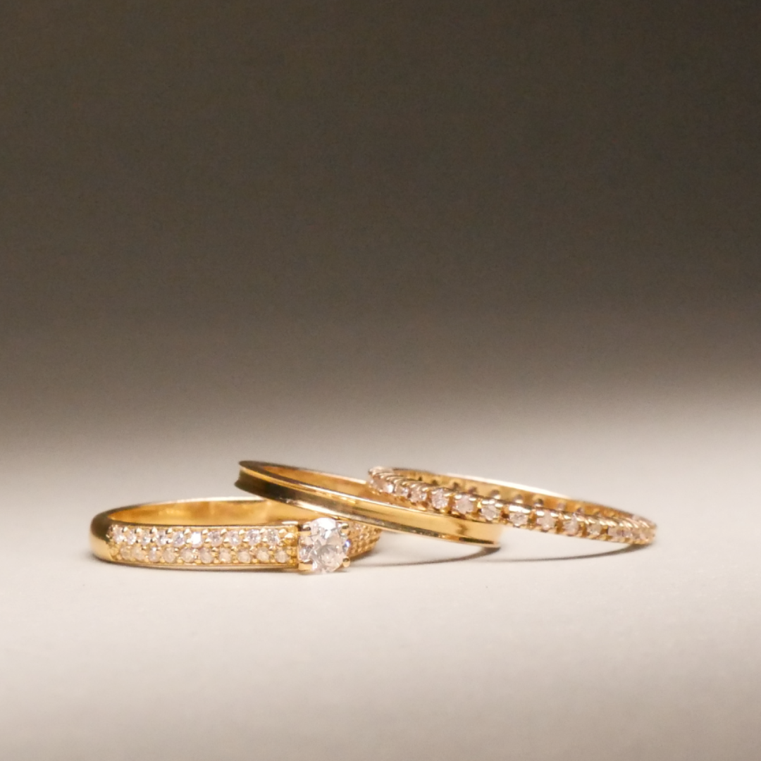 Anel Lumiére Ouro e Diamantes