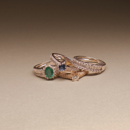 Anel Lumiére Ouro e Diamantes