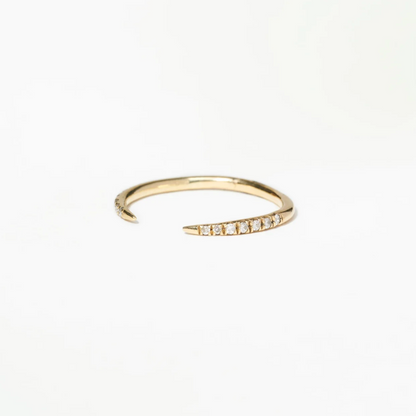 Anel Open Ouro Diamante