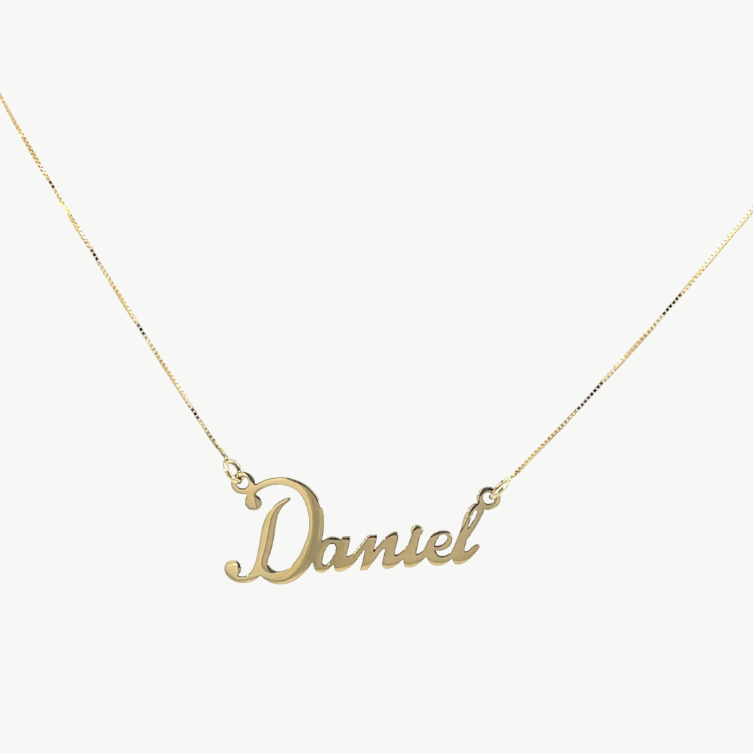 Colar Nome Personalizado Ouro