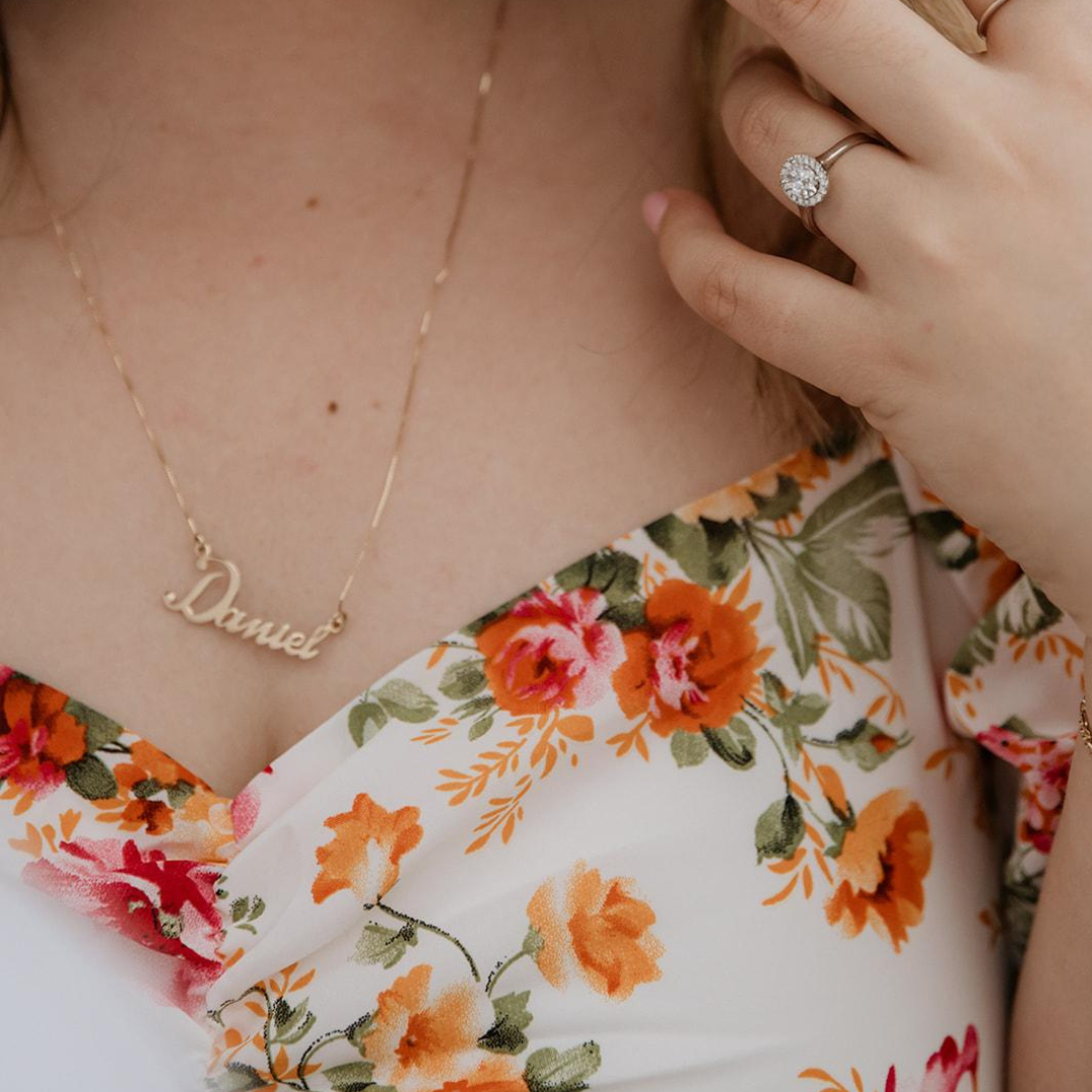 Colar Nome Personalizado Ouro