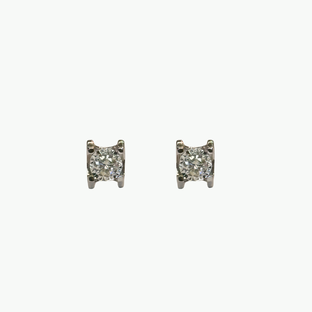 Brinco Aura Ouro Branco Diamantes