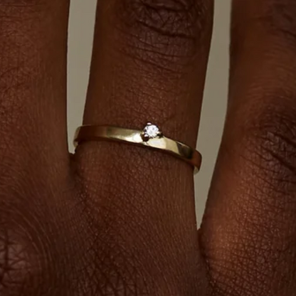 Aliança Basic Diamante