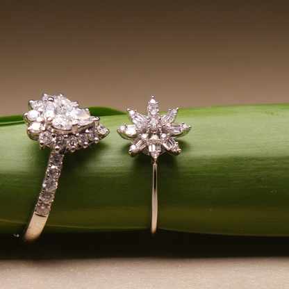 Anel Eight Stars Ouro Branco e Diamantes