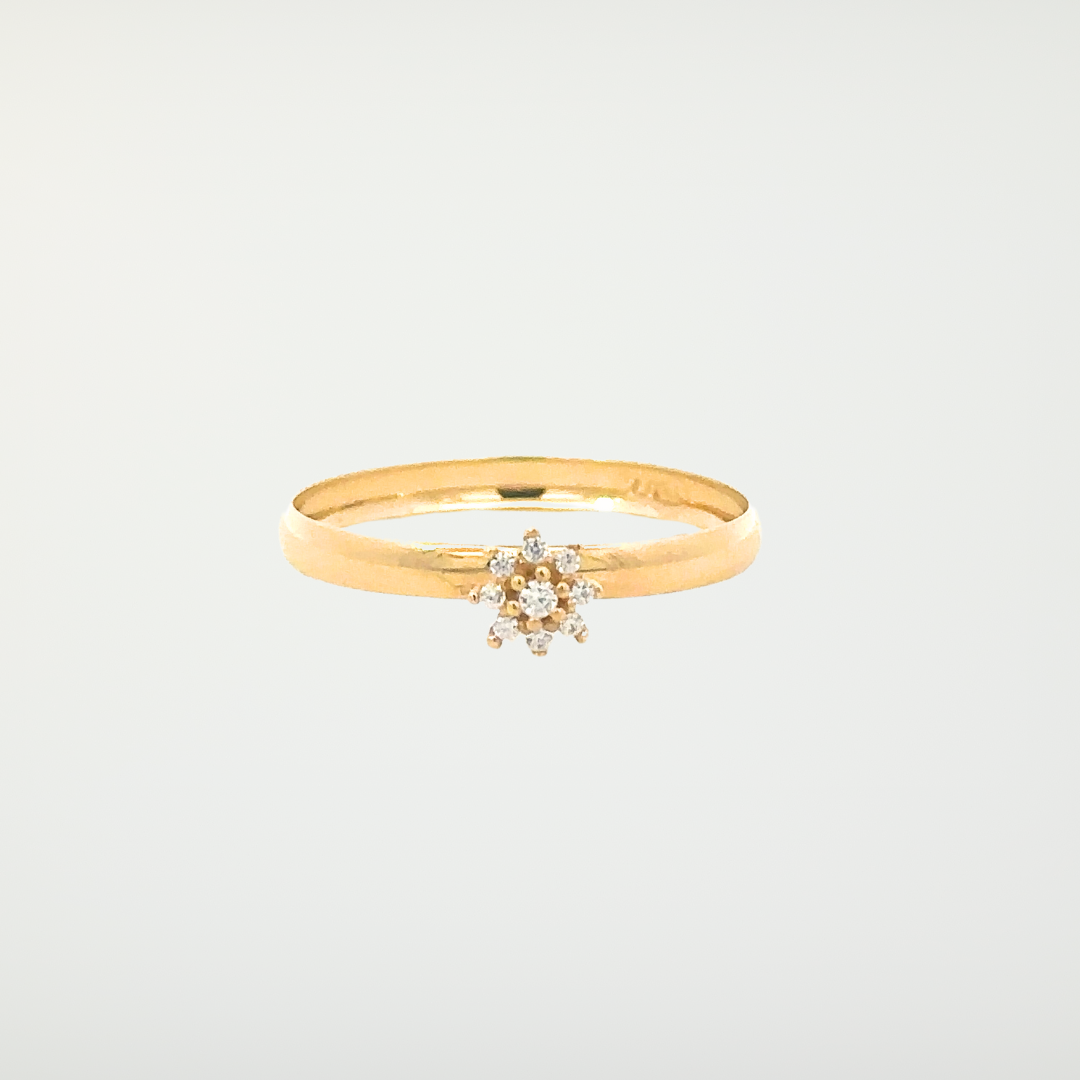 Anel Fleur Diamantes