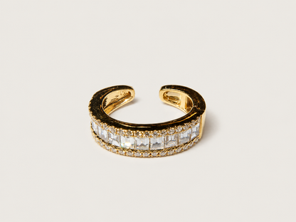 Piercing Fake Ligne em Ouro Amarelo 18k e Diamantes