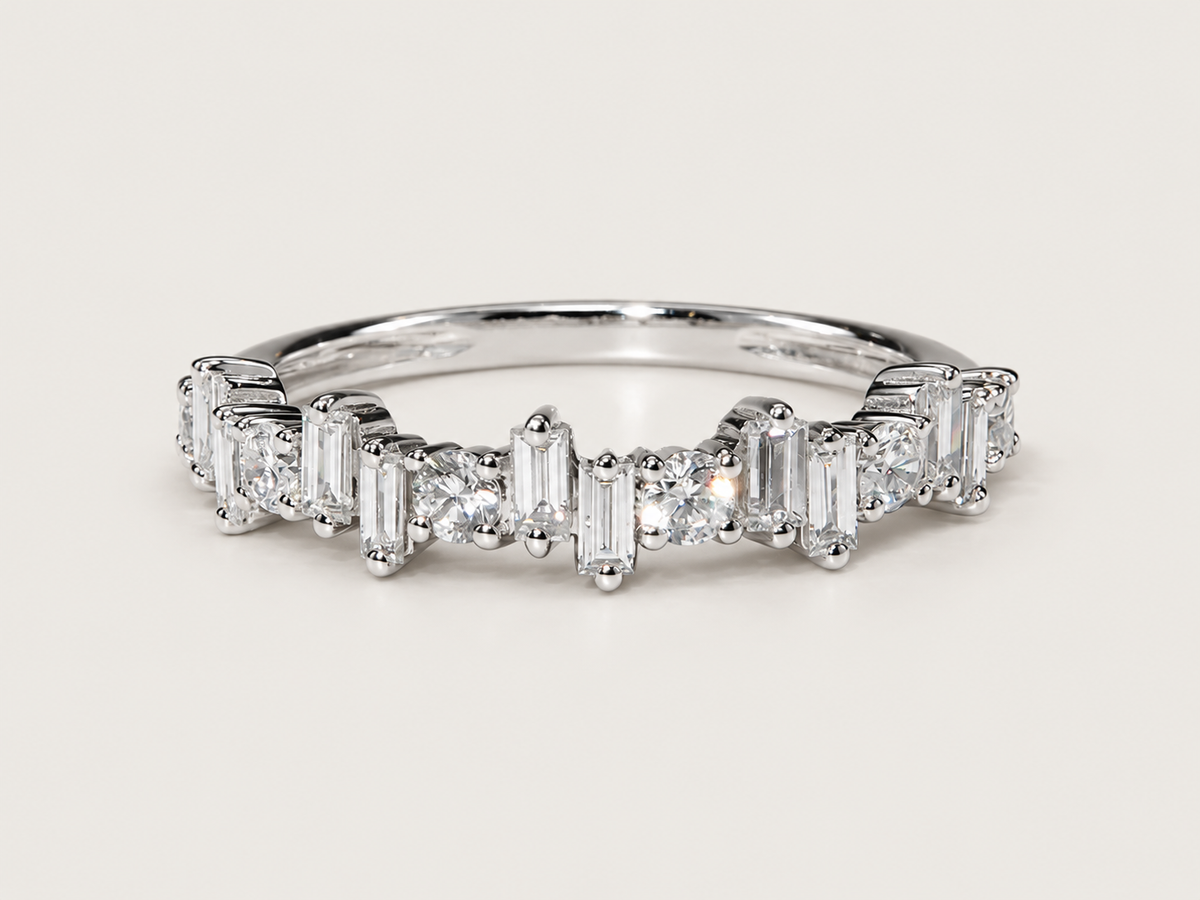Anel Rythme em Ouro Branco 18k e Diamantes